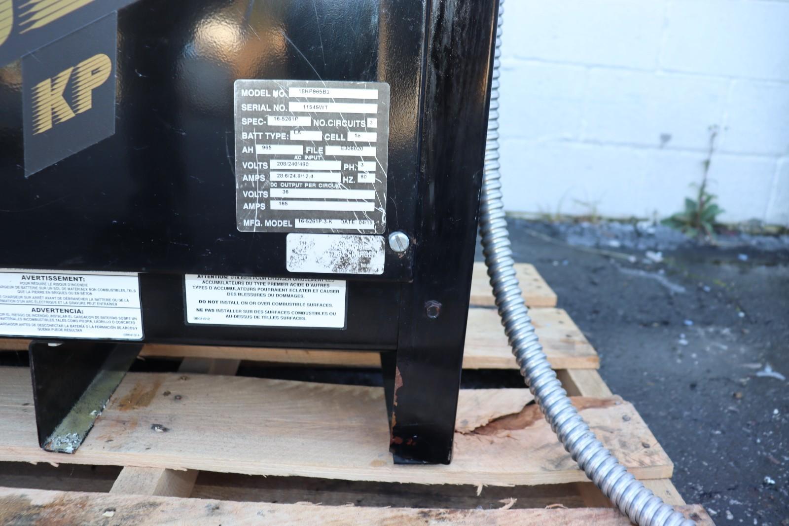 Kodiak 36 Volt Industrial Battery Charger, 3PH, 208/230/480V, 18KP965B3