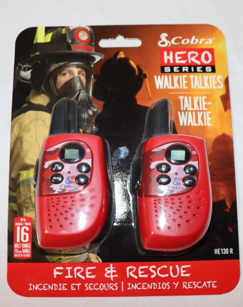 Cobra Hero Series HE130R 16 Mile 22 Channel Walkie Talkie, Red Camo, Ships Free!