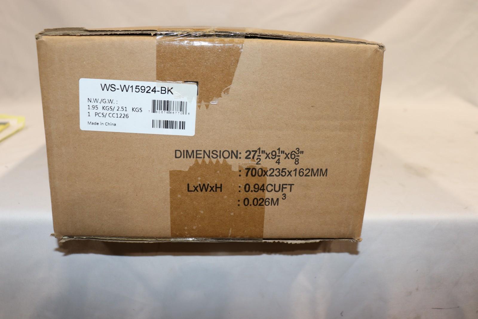 WAC Archetype 16W 1-Light 24 in. Outdoor Wall Sconce in Black, WS-W15924-BK