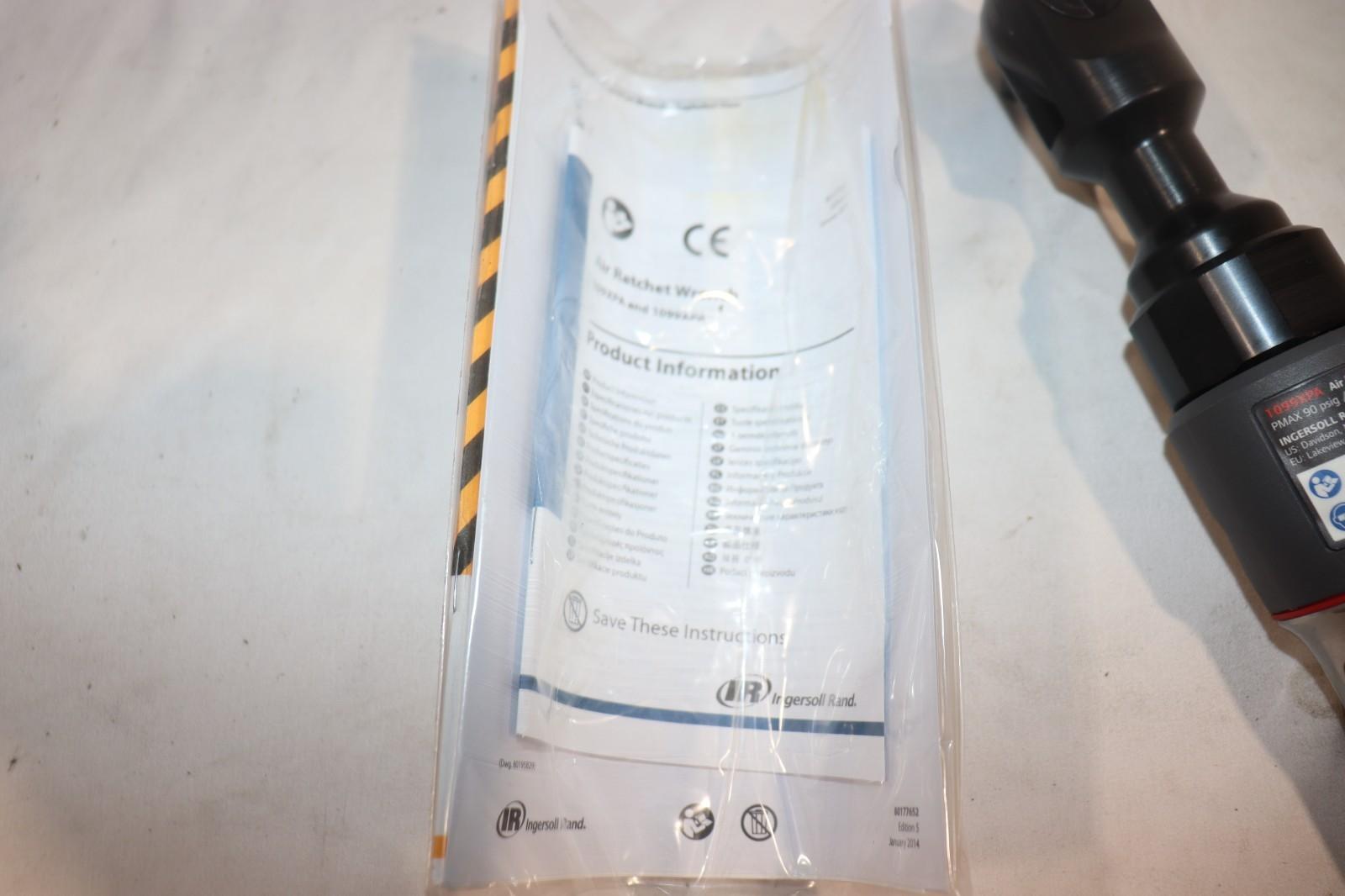 Ingersoll Rand 1099XPA Air Ratchet. 1/2" Drive, 250RPM, 76 ft/lb, 90PSIG, 6.2BAR