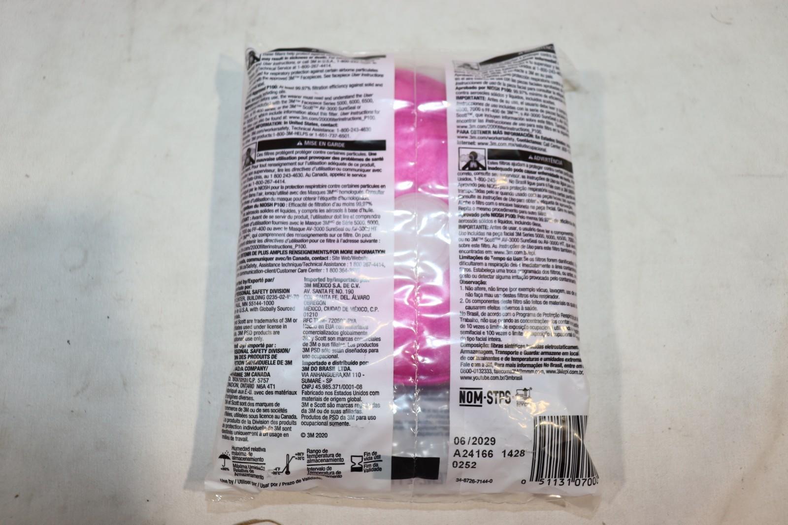 3M 2091 P100 Replacement Particulate Filters Respirator Protection USA MADE