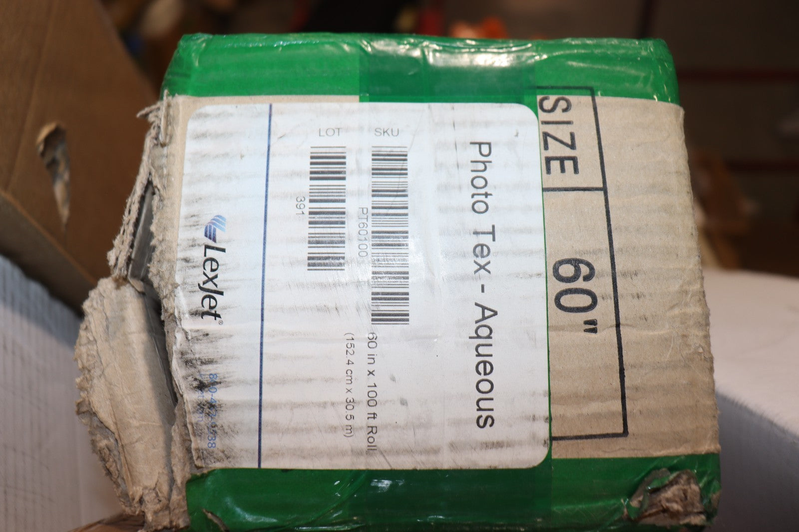 LEXJET PHOTO TEX AQUEOUS ORIGINAL 60 INCH X 100 FOOT PRINTABLE FABRIC