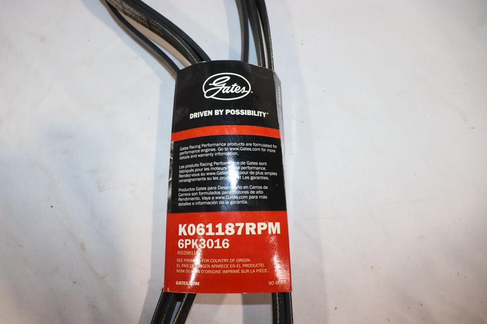 Gates RPM K061187RPM Micro-V Serpentine Belt