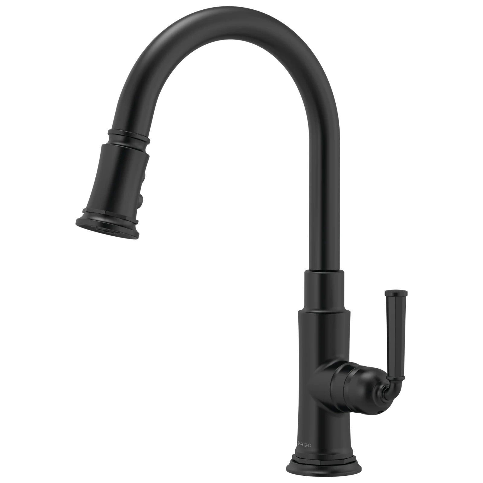Brizo 63074LF-BL Rook Matte Black 1.8 GPM 1-Hole Pull Down Kitchen Faucet, NoBox