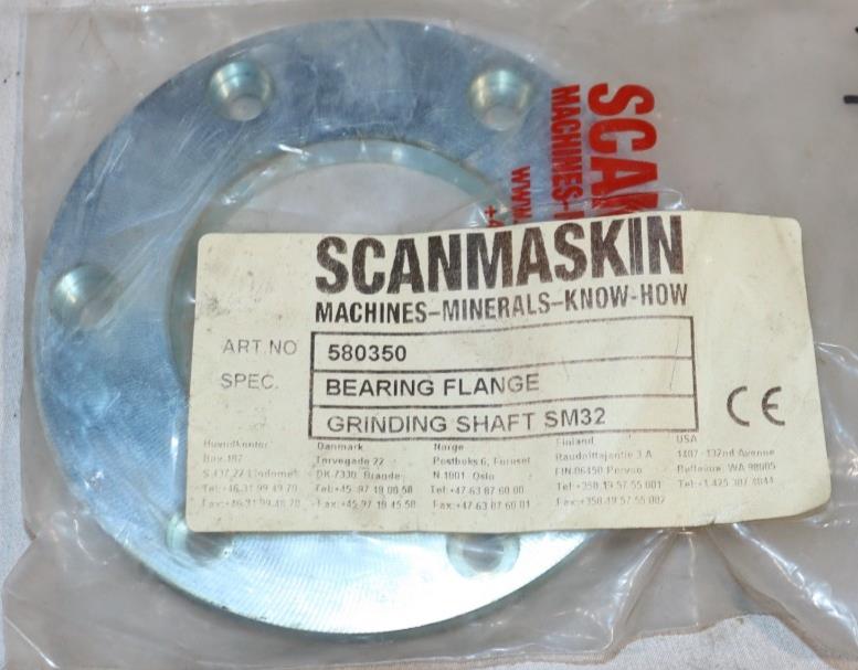 Scanmaskin 580350 Bearing Flange, for SM32 Machine, Genuine OEM