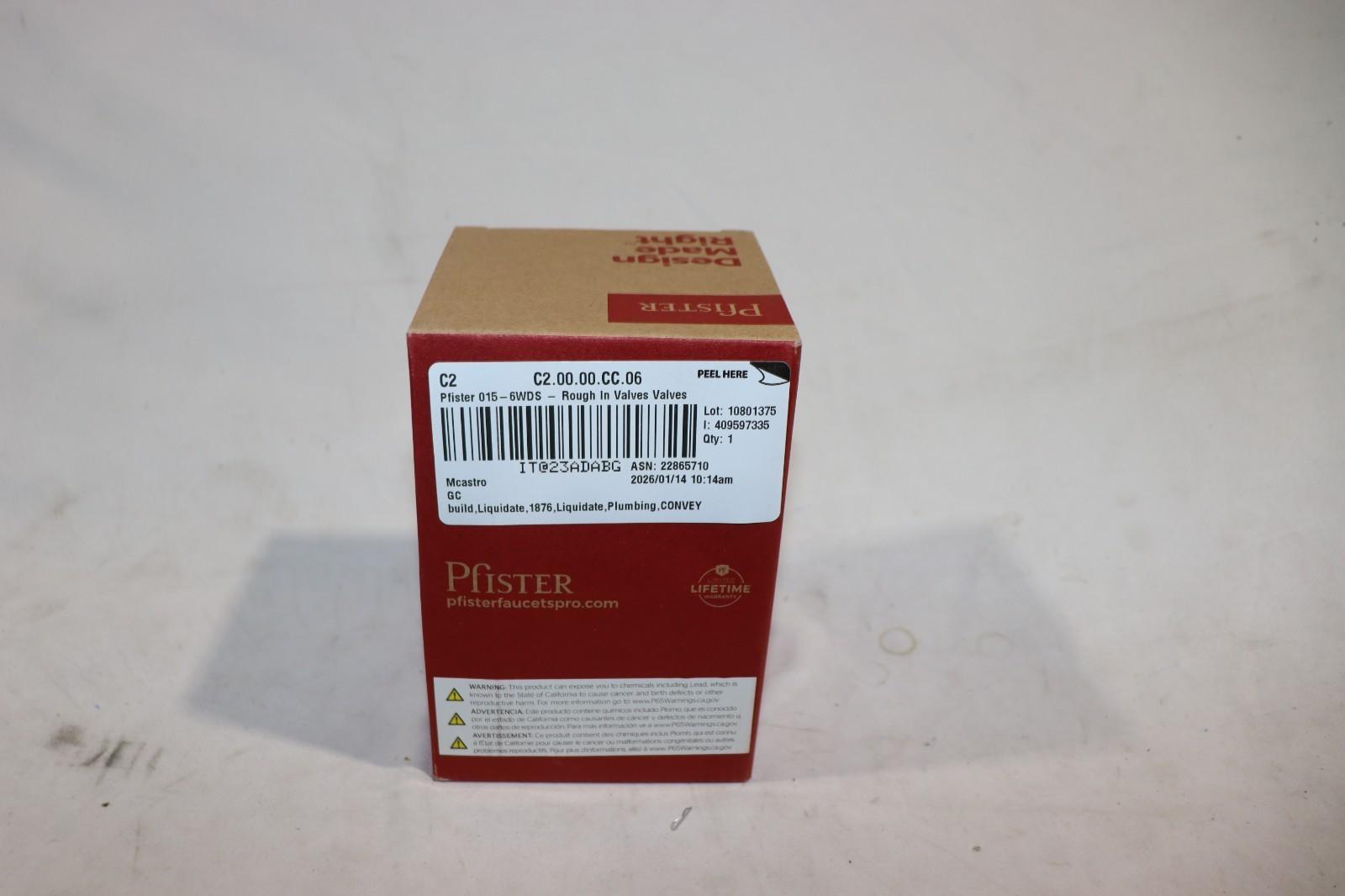 Pfister 015-6WDS In-Wall 6-Way Diverter Valve Shower, Valve Only