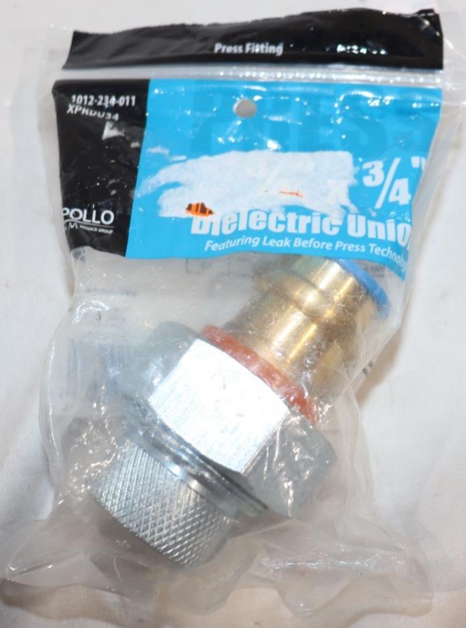 Apollo 3/4 in. x 3/4 in. FNPT x Copper Press Galvanized Dielectric Union