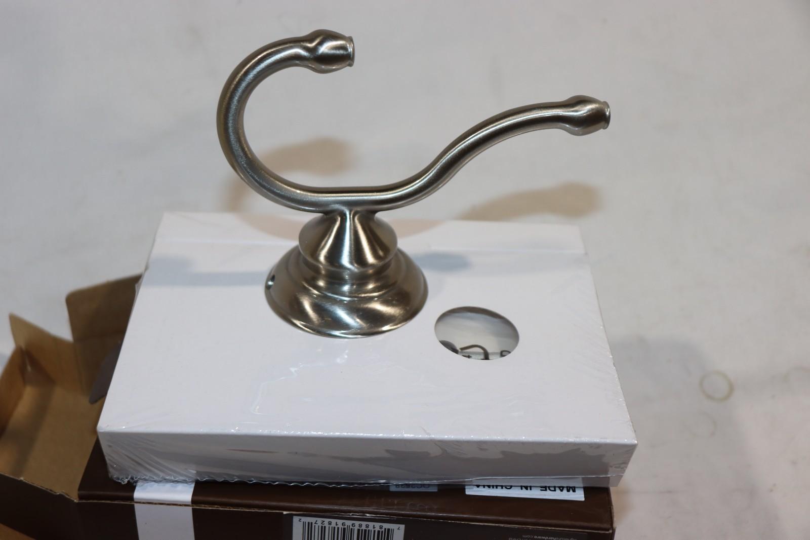 Signature Hardware SHBERH2ZBN Beasley Robe Hook, Brushed Nickel