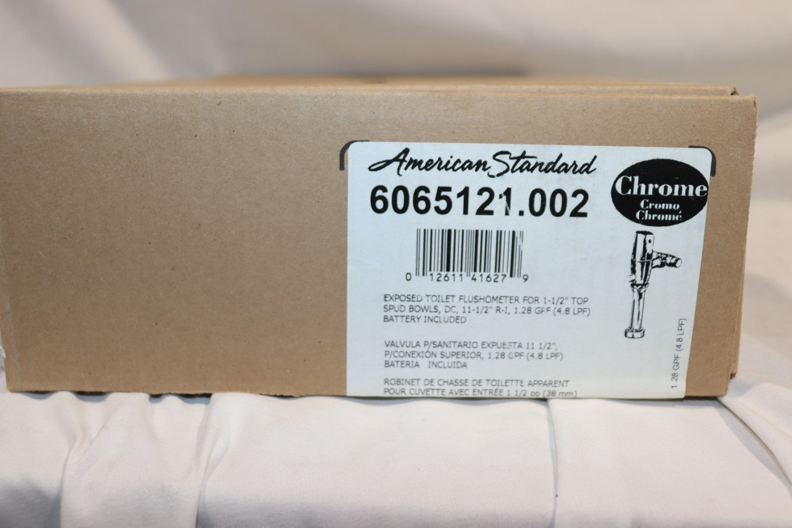 American Standard Touchless Toilet Flush Valve 0.5 GPF, Chrome, 6065121.002