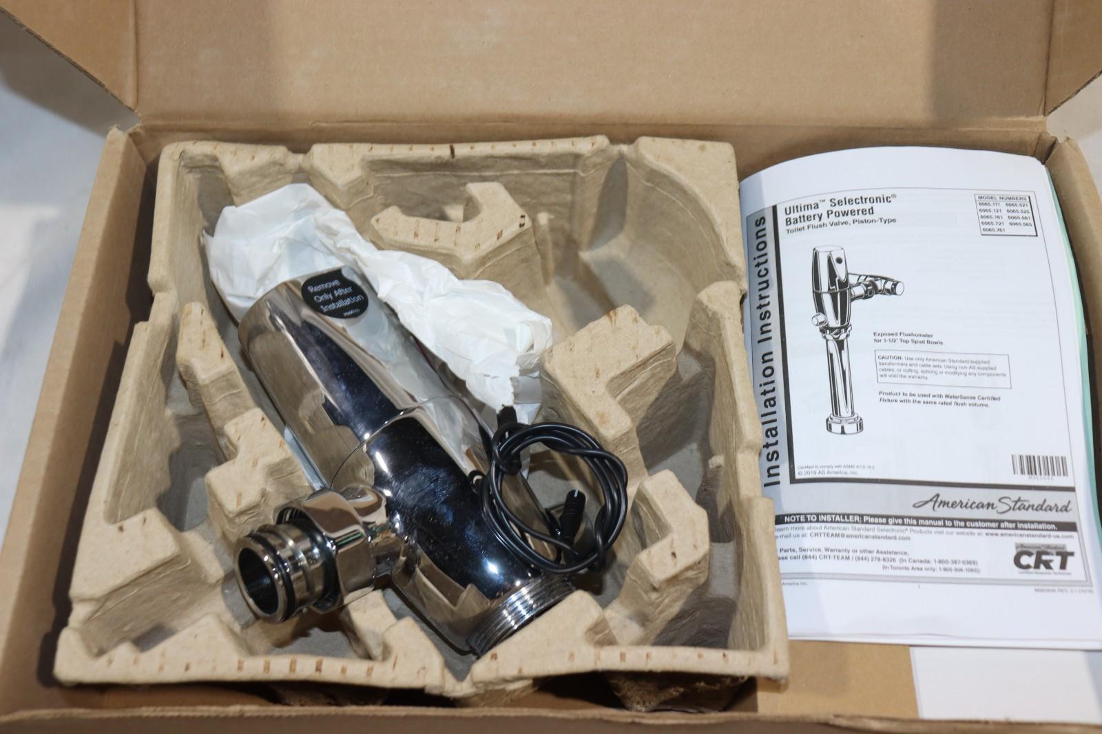 American Standard Touchless Toilet Flush Valve 0.5 GPF, Chrome, 6065121.002