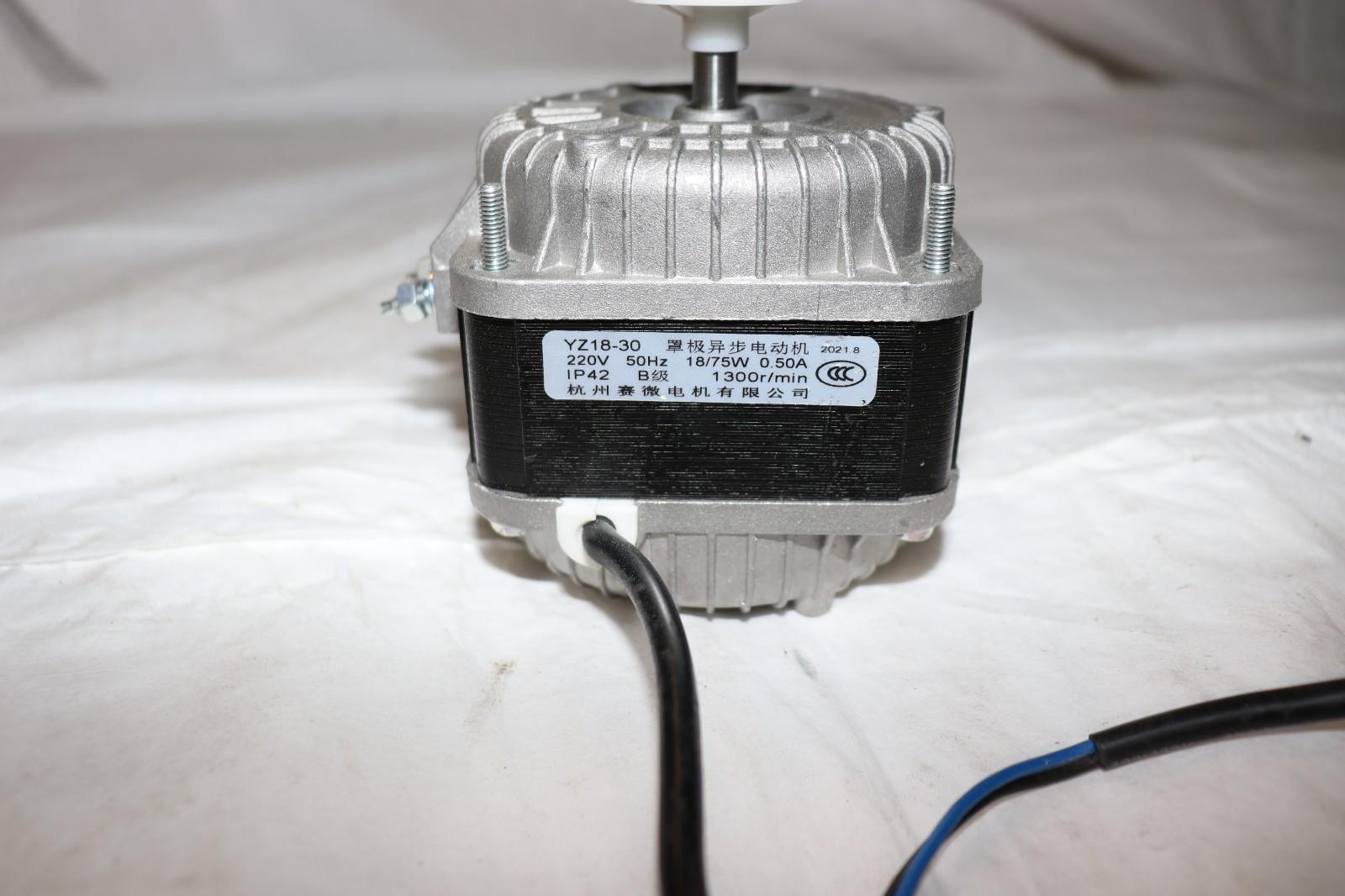 YZ18-30 75W Shielded Pole Asynchronous Electric Condenser Motor 0.50A 50Hz 220V