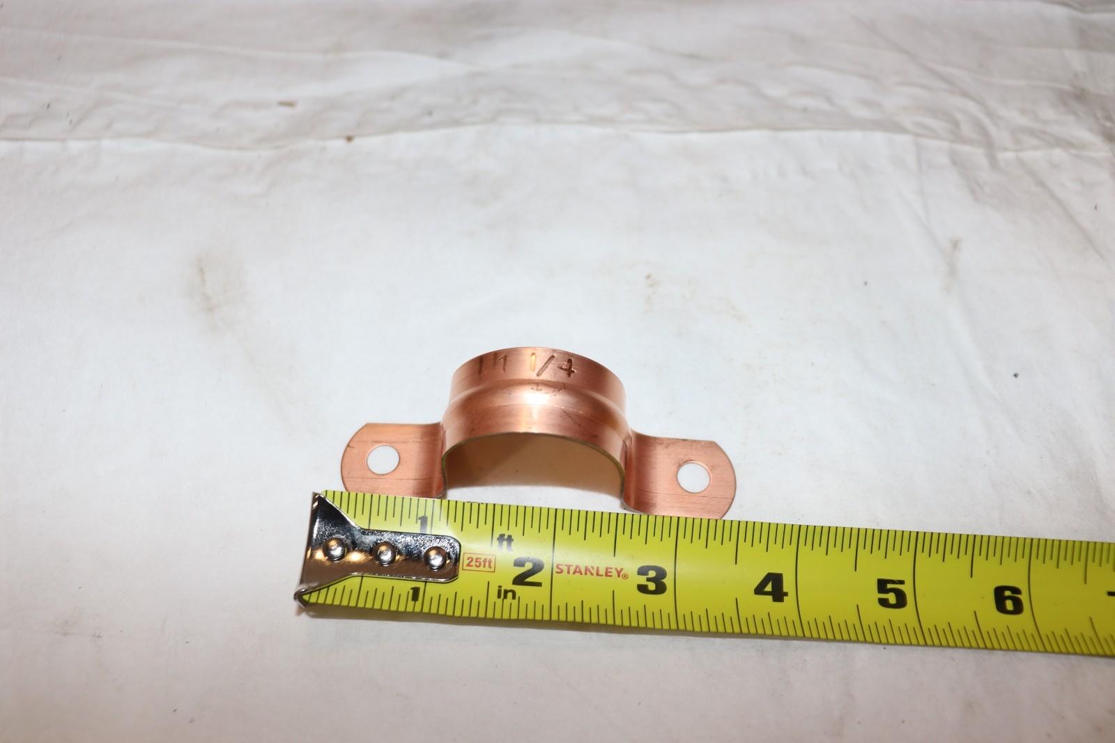 1-1/4 INCH COPPER PIPE STRAP HANGER, PACK OF 6