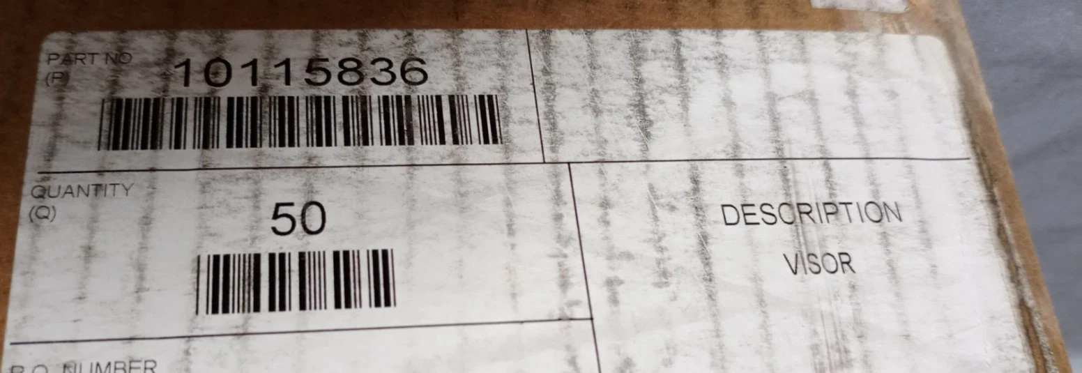 Lot Of 50 MSA V-Gard Visor 10115836