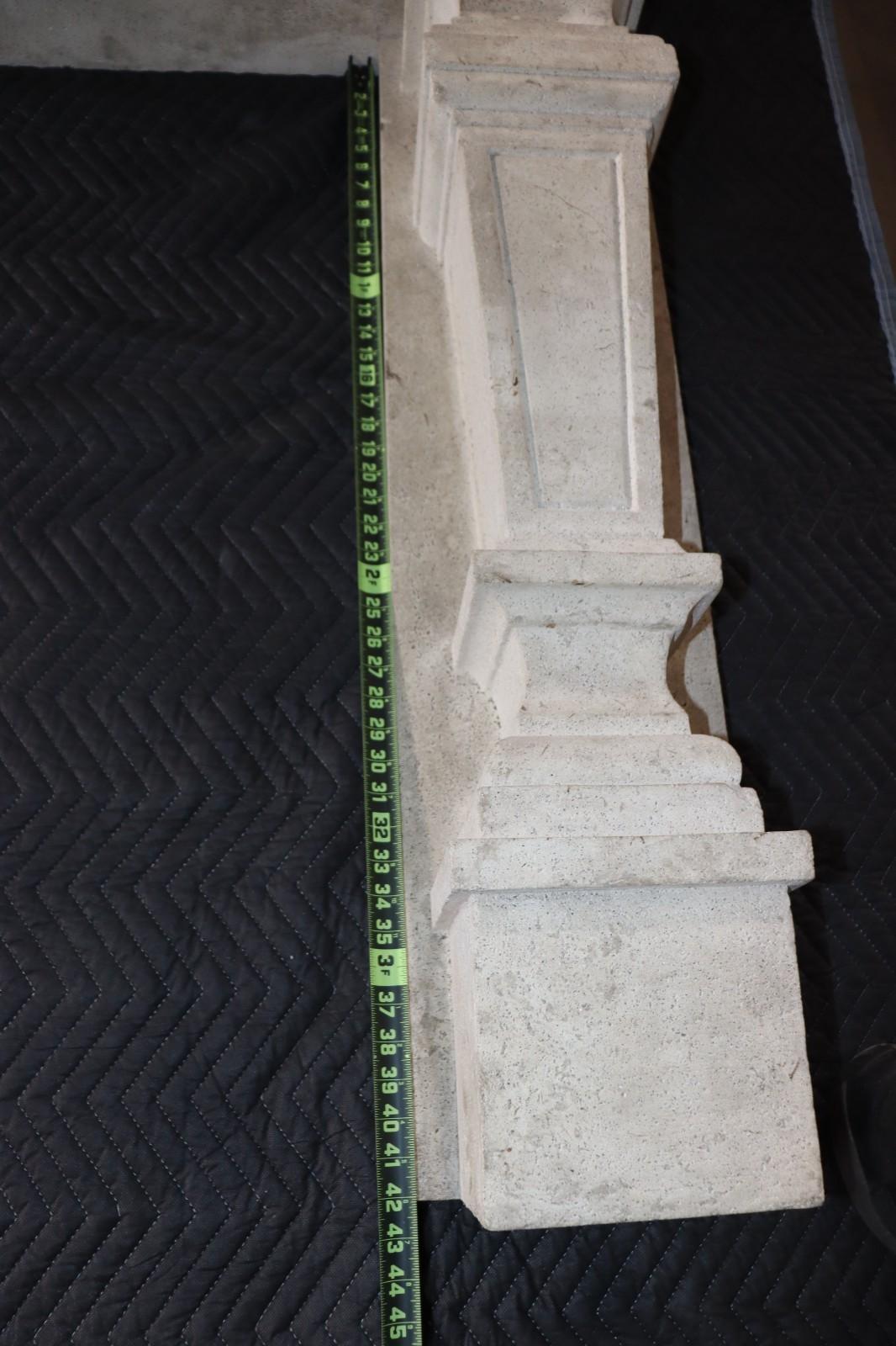 Fireplace Mantel (mantle) Surround Shelf Cast Stone Non-combustible, Off White