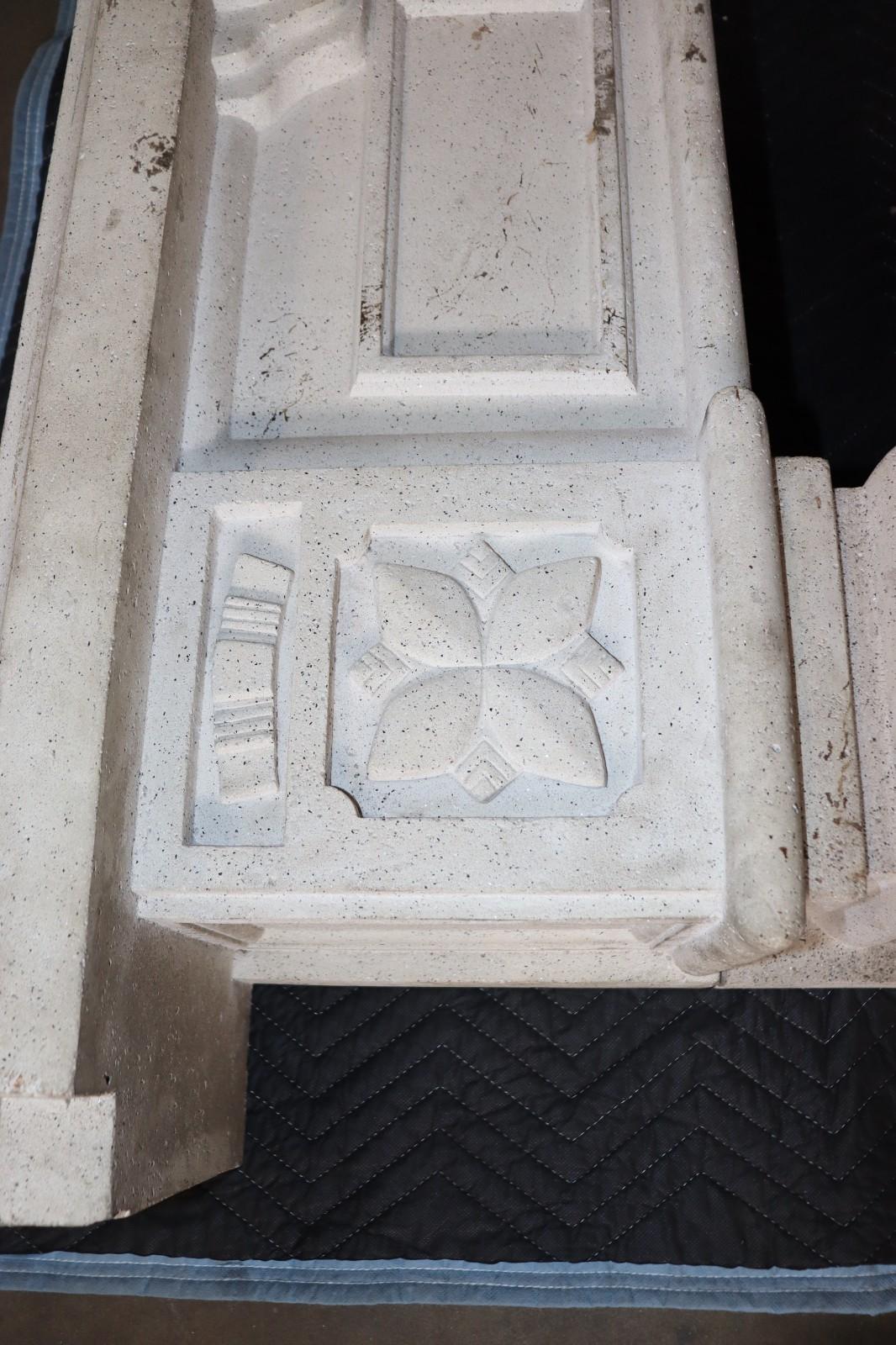 Fireplace Mantel (mantle) Surround Shelf Cast Stone Non-combustible, Off White