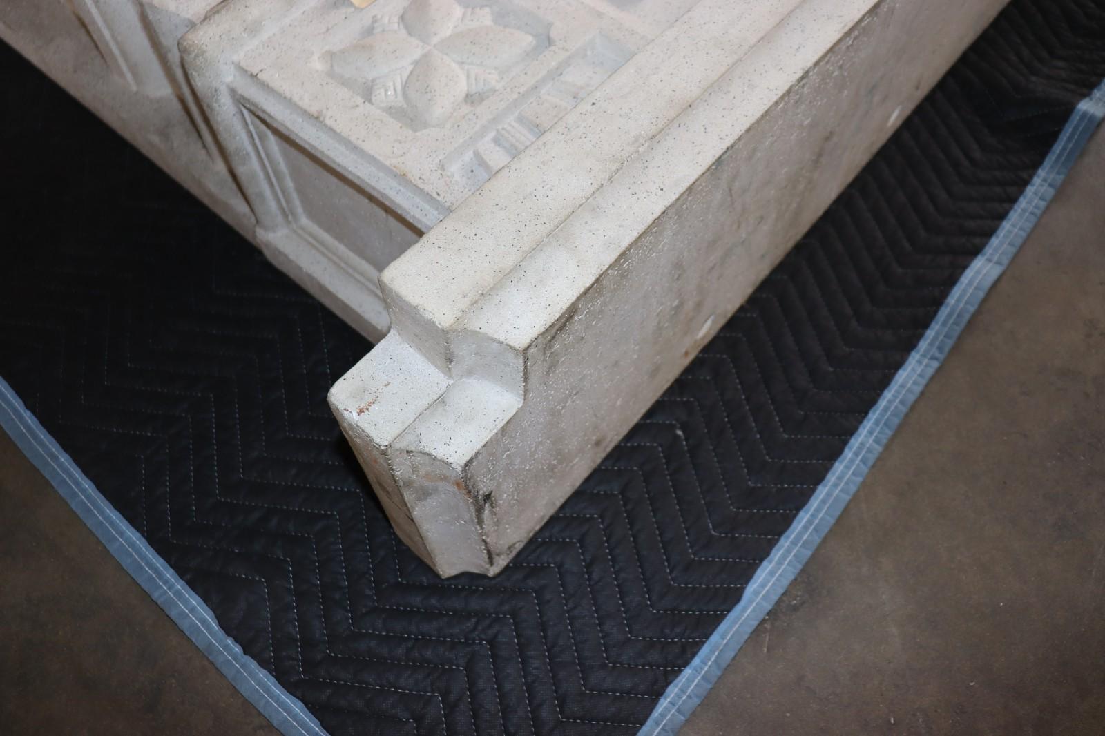 Fireplace Mantel (mantle) Surround Shelf Cast Stone Non-combustible, Off White