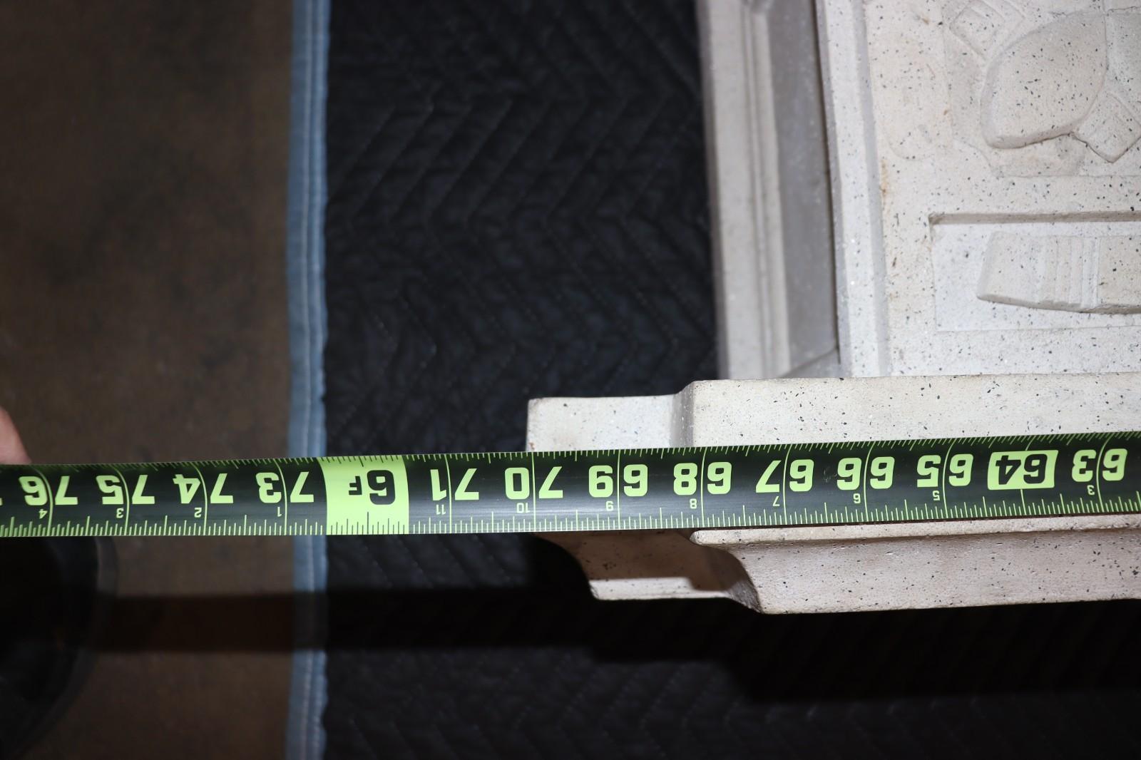 Fireplace Mantel (mantle) Surround Shelf Cast Stone Non-combustible, Off White