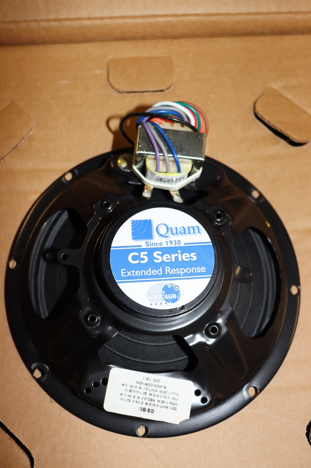 Lot of 4 Quam C5/BU/W 8" Full Range Speakers, Extended Response - NOS
