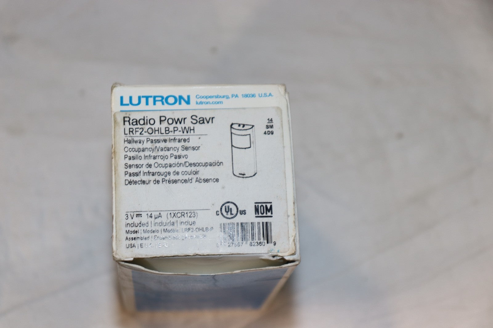 Lutron LRF2-OHLB-P-WH Radio Power Saver, Hallway, Occupancy/Vacancy Sensor