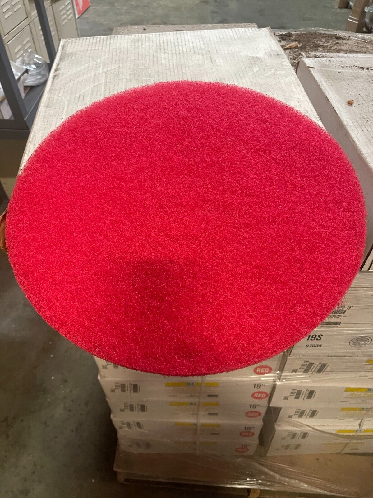 19" Red Floor Spray Buffing/Cleaning Pad - 5 PACK - Northside Material Brokers
