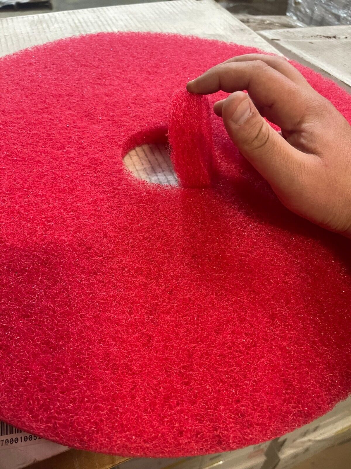 19" Red Floor Spray Buffing/Cleaning Pad - 5 PACK - Northside Material Brokers