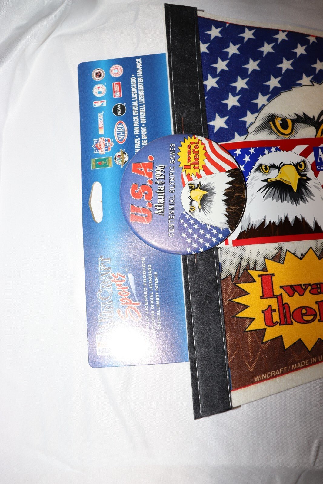 1996 Atlanta Summer Olympics Pennant, Bumper Sticker, Pin Button, New - Northside Material Brokers
