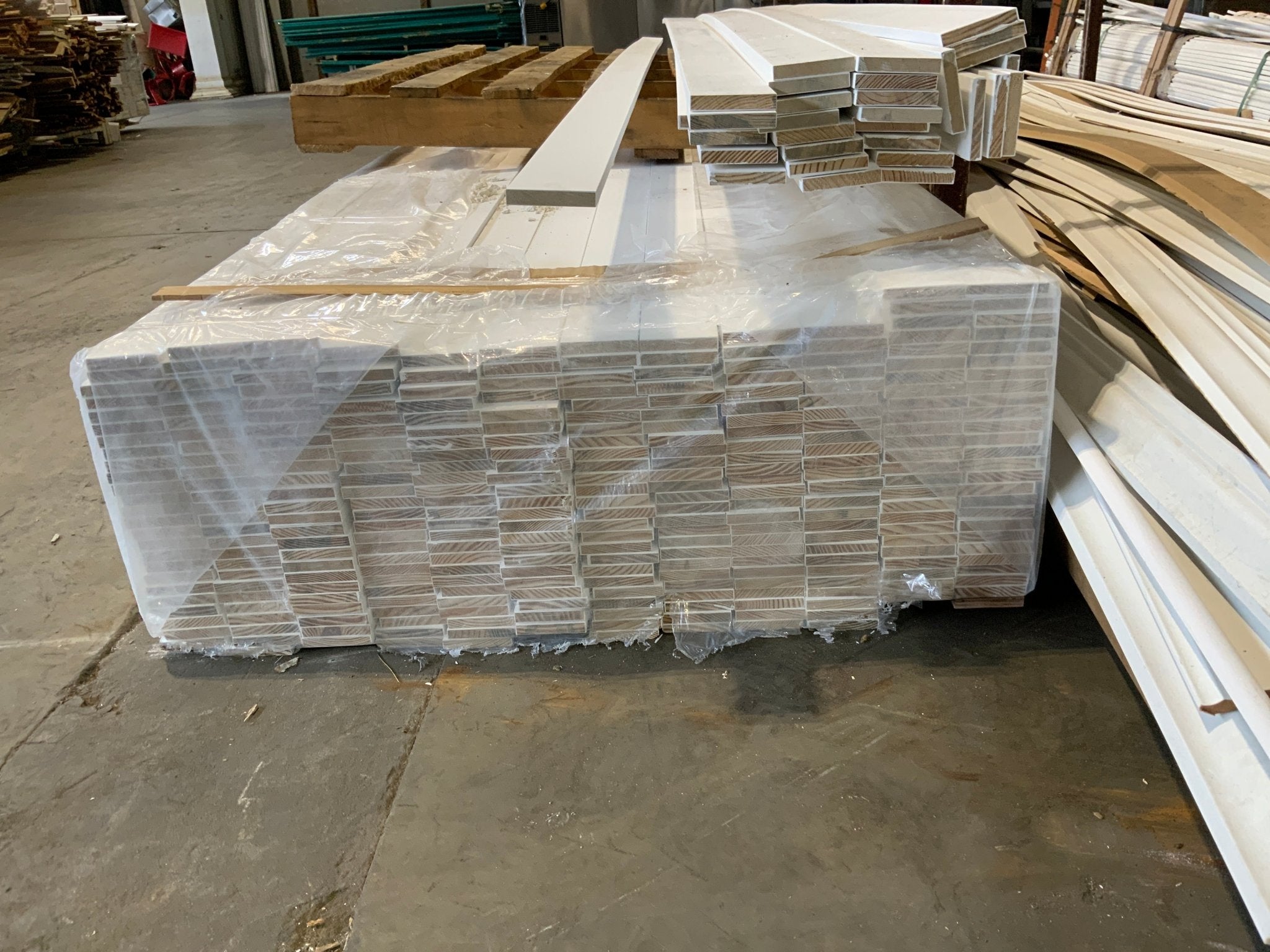1in x4in x12ft (1/2in x3-1/4in x12ft) Primed White Trim Board - Northside Material Brokers