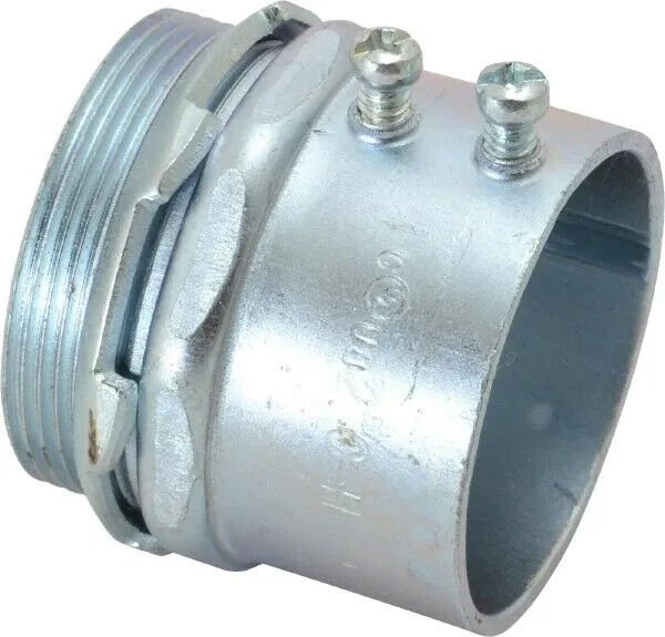 2 INCH ALUMINUM STRAIGHT CONDUIT CONNECTOR (LOT OF 5) - Northside Material Brokers