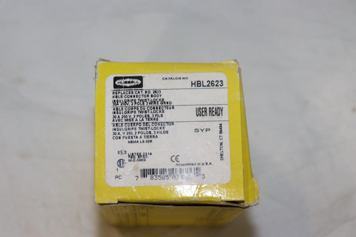 2 Pack - Hubbell Twist-Lock Plug HBL2623, 30A, 250V, 2 Pole, 3 Wire - Northside Material Brokers