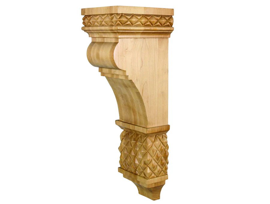 22" Diamond Colonial Corbel in Hard Maple Wood COR15-3MP - Northside Material Brokers