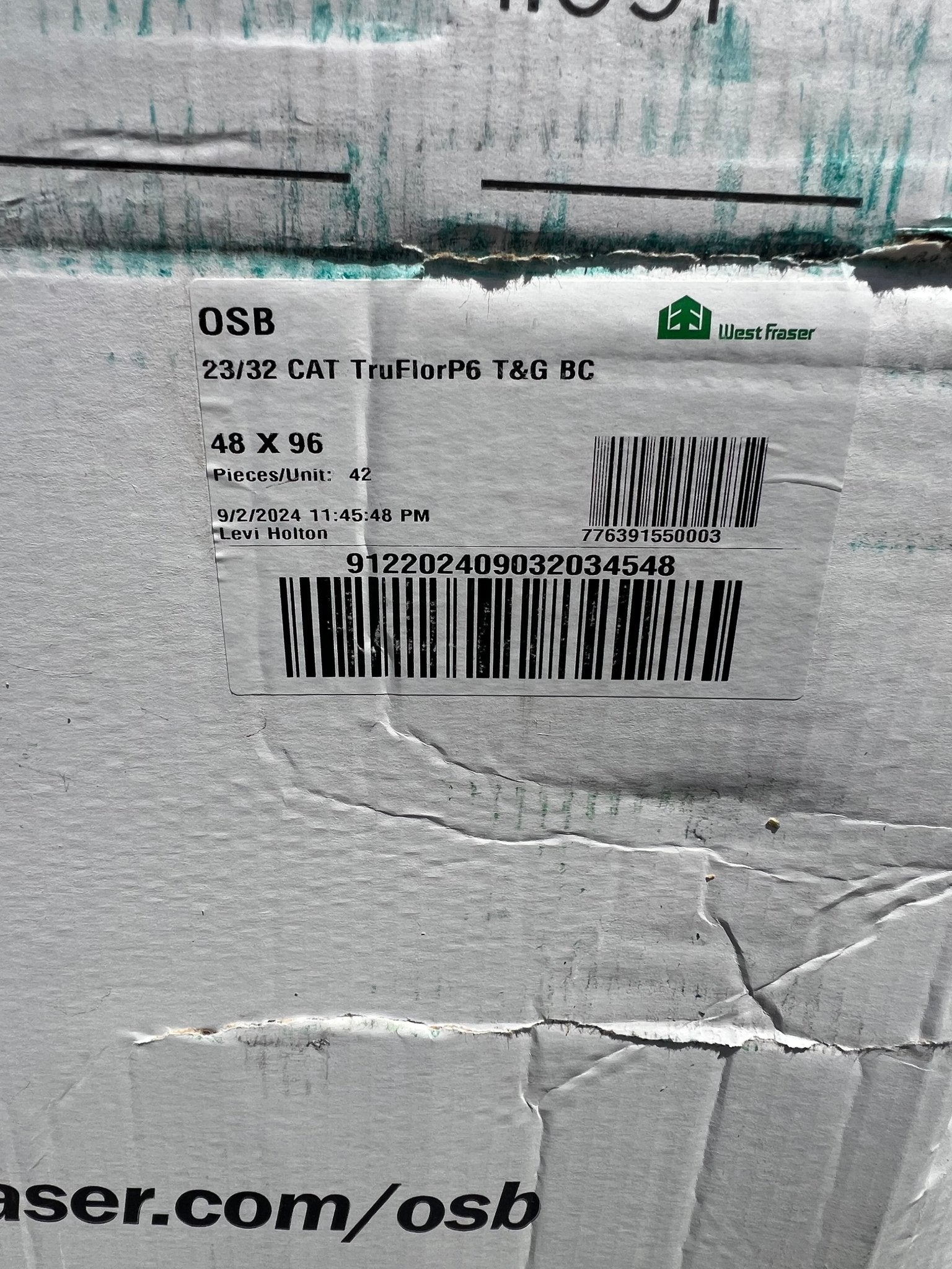 23/32-in x 4-ft x 8-ft OSB T&G - Northside Material Brokers