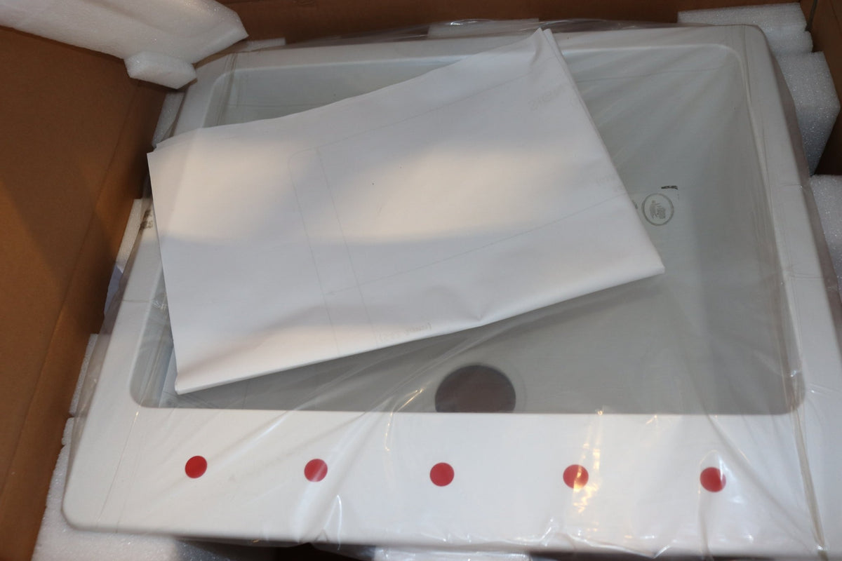 25" Totten Composite Dual-Mount Kitchen Sink, SHGR1B2522WH, White - Northside Material Brokers