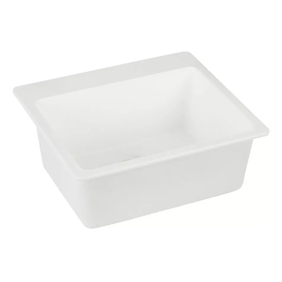 25" Totten Composite Dual-Mount Kitchen Sink, SHGR1B2522WH, White - Northside Material Brokers
