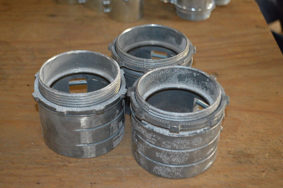 3 INCH STRAIGHT ALUMINUM CONDUIT CONNECTOR (LOT OF 3) - Northside Material Brokers
