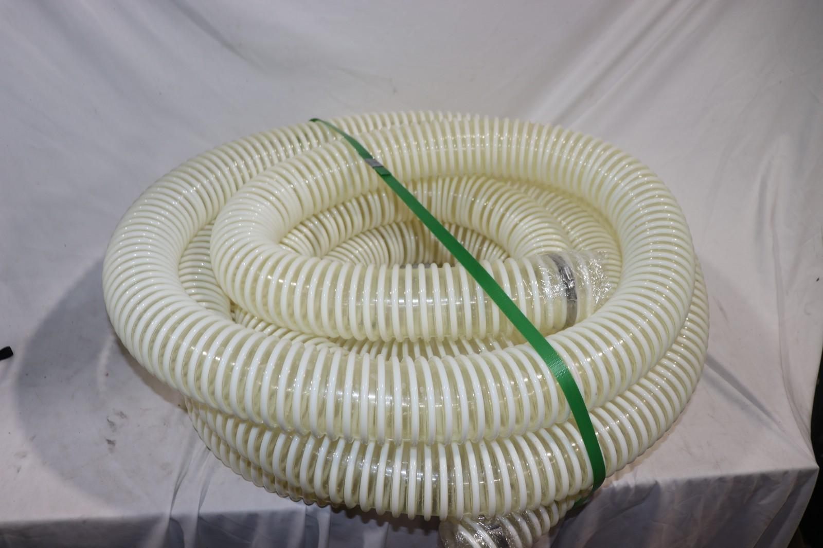 3 Inch x 30 Foot Dust Collection Hose Clear PVC Flexible, w/ Clamps - Northside Material Brokers
