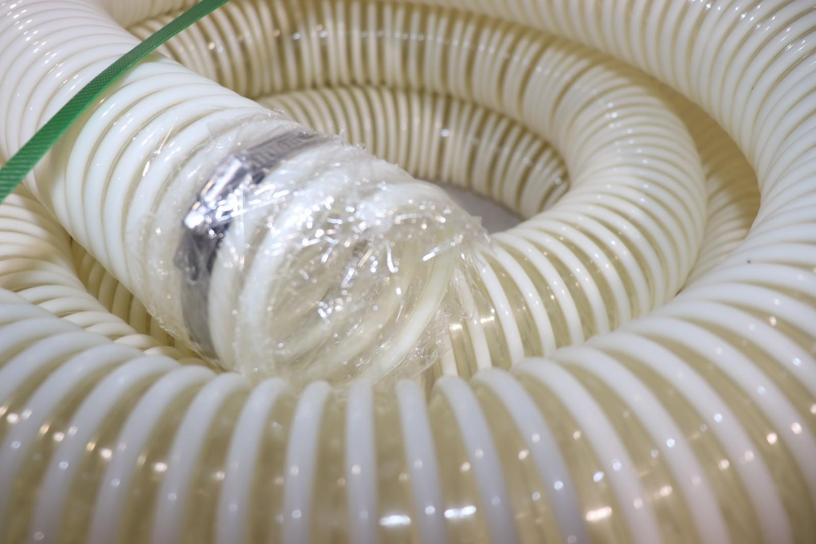 3 Inch x 30 Foot Dust Collection Hose Clear PVC Flexible, w/ Clamps - Northside Material Brokers