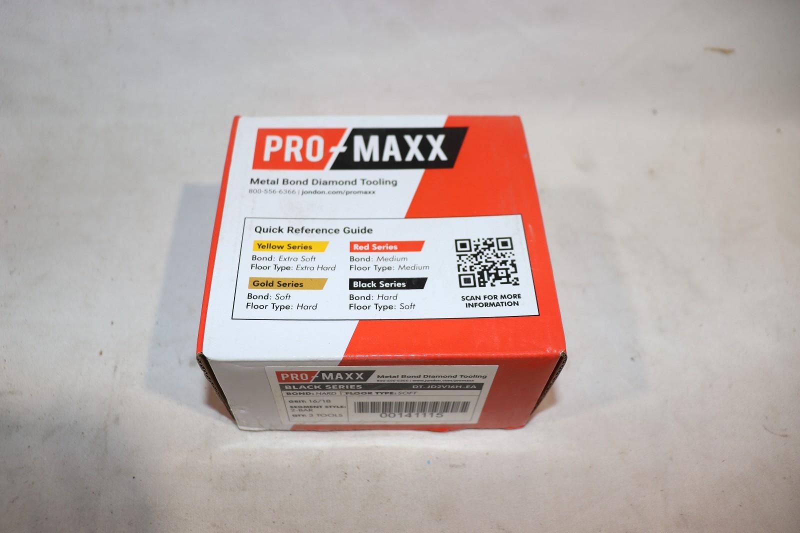 3 Pack Pro Maxx 16/18 Grit Soft Floor Hard Bond 2 Segment, Black Series, DT-JD2V - Northside Material Brokers