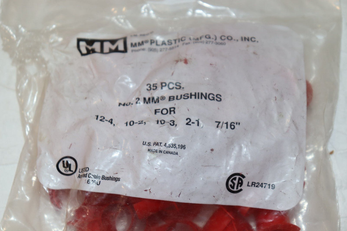 35 Pack - MM Plastic No.2 Red Bushings Trade Size - Northside Material Brokers