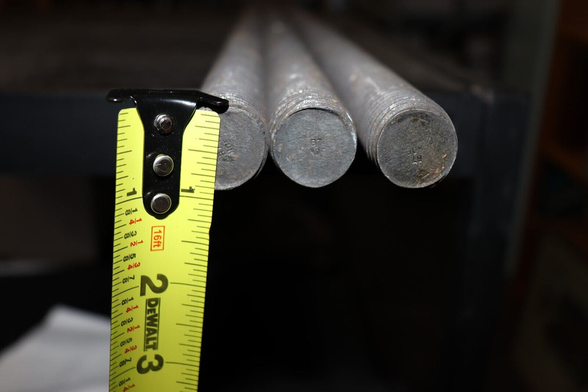 36 inch x 7/8" - B7 High Strength Hardened Threaded Rod All Thread Plain - Northside Material Brokers