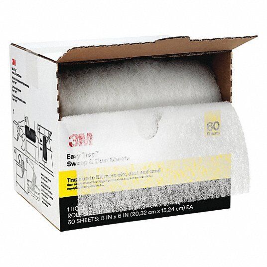 3M Dust Cloth: 5 in Lg, 6 in Wd, QTY 1,125 ft Roll Lg, 48GF54 - Northside Material Brokers