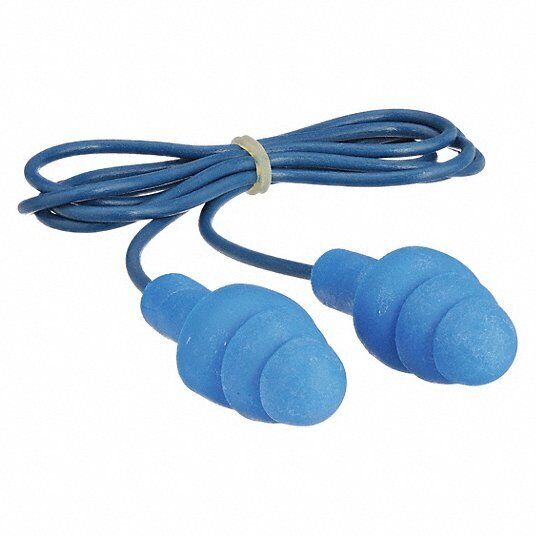 3M E-A-R UltraFit Earplugs, Metal Detectable, Corded, Poly Bag, 340-4007 - Northside Material Brokers