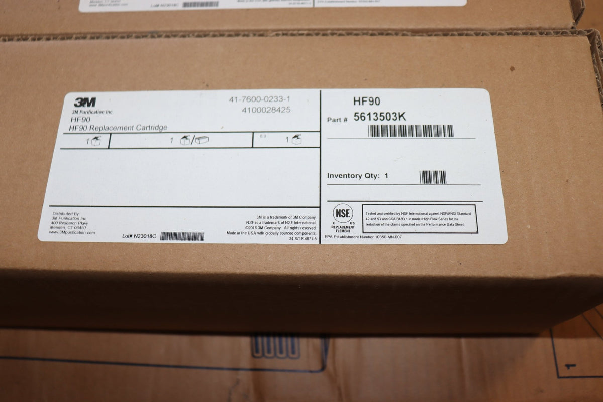 3M Water Filtration Products HF90 Replacement Cartridge for BEV190 Water Filtration System - Northside Material Brokers