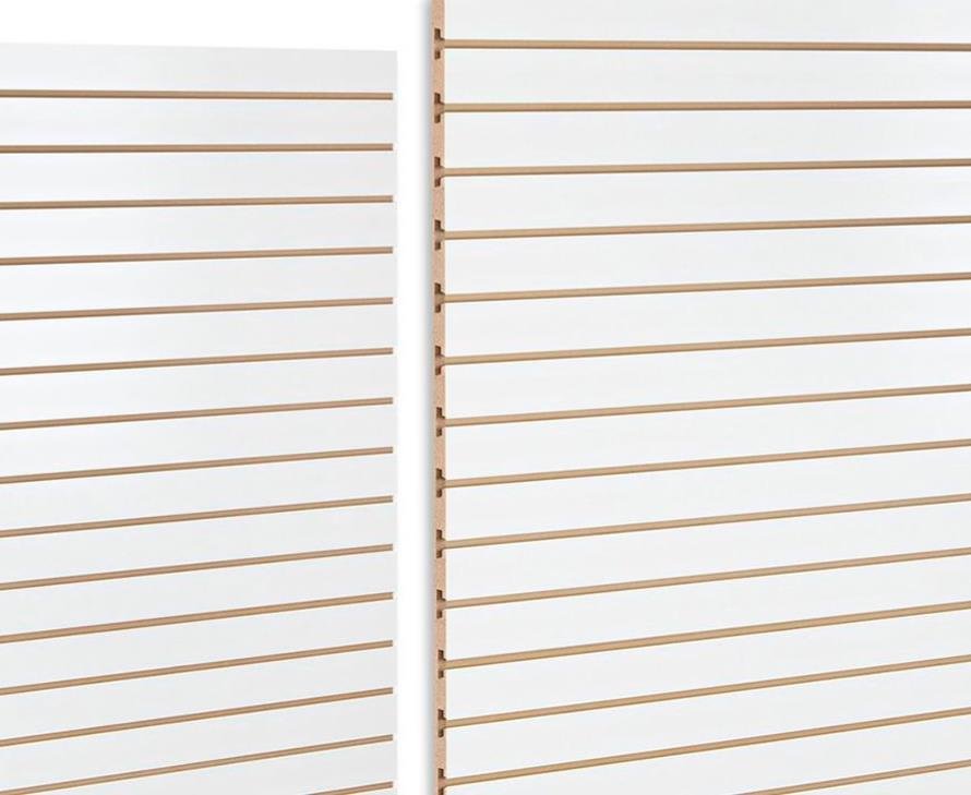 4 x 8 WHITE SLATWALL PANELS, Pack of 2, ULINE H-4744W - Northside Material Brokers