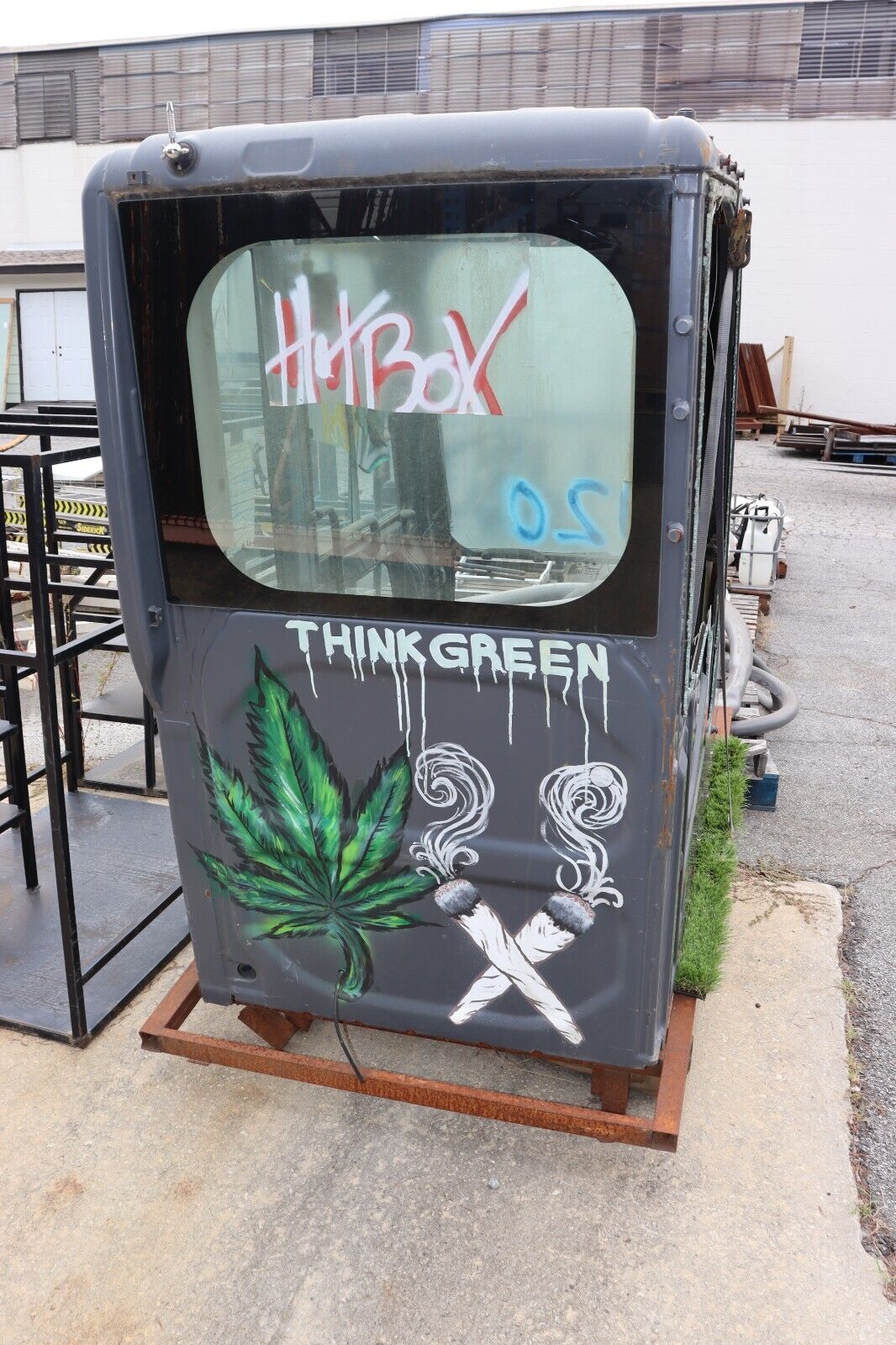 420 Hot Box Tractor Cab, Model Unknown, Make Unknown, Cool Piece, Film Prop - Northside Material Brokers