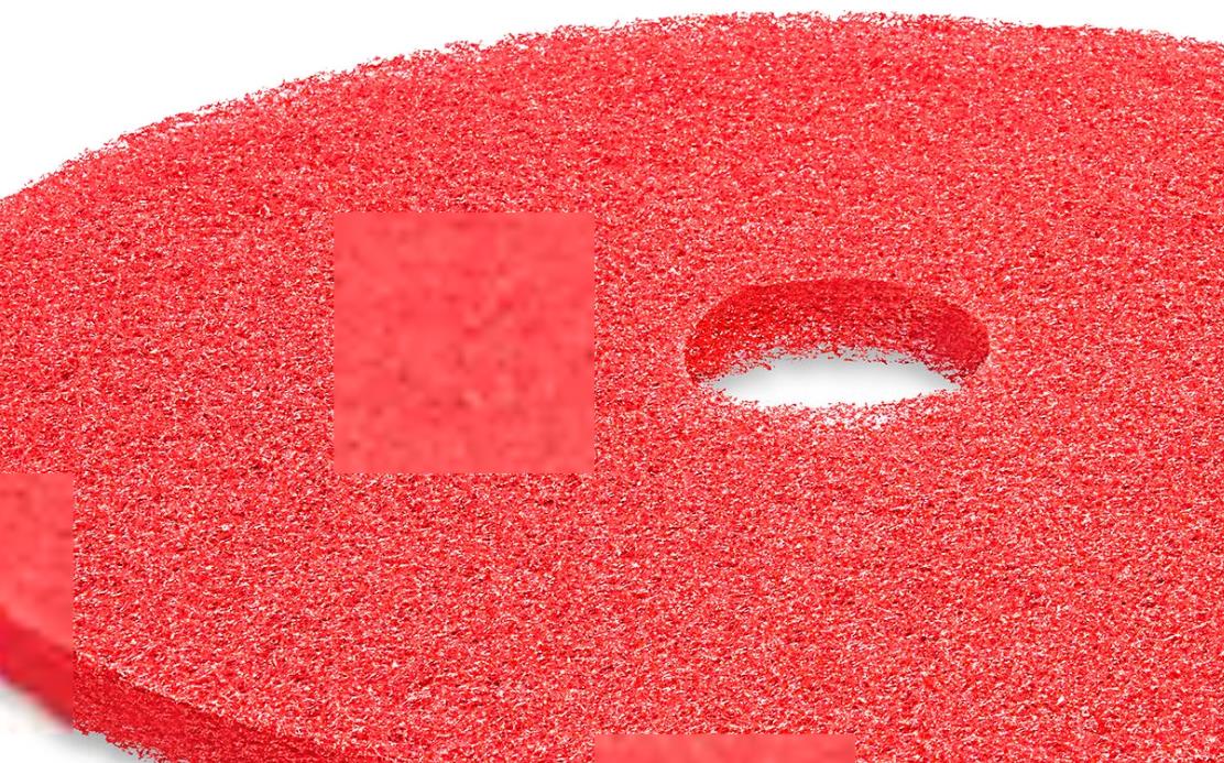 5 Pack - Brillo Red Buff 19 Inch Floor Maintenance Pads, V341912, NOS - Northside Material Brokers