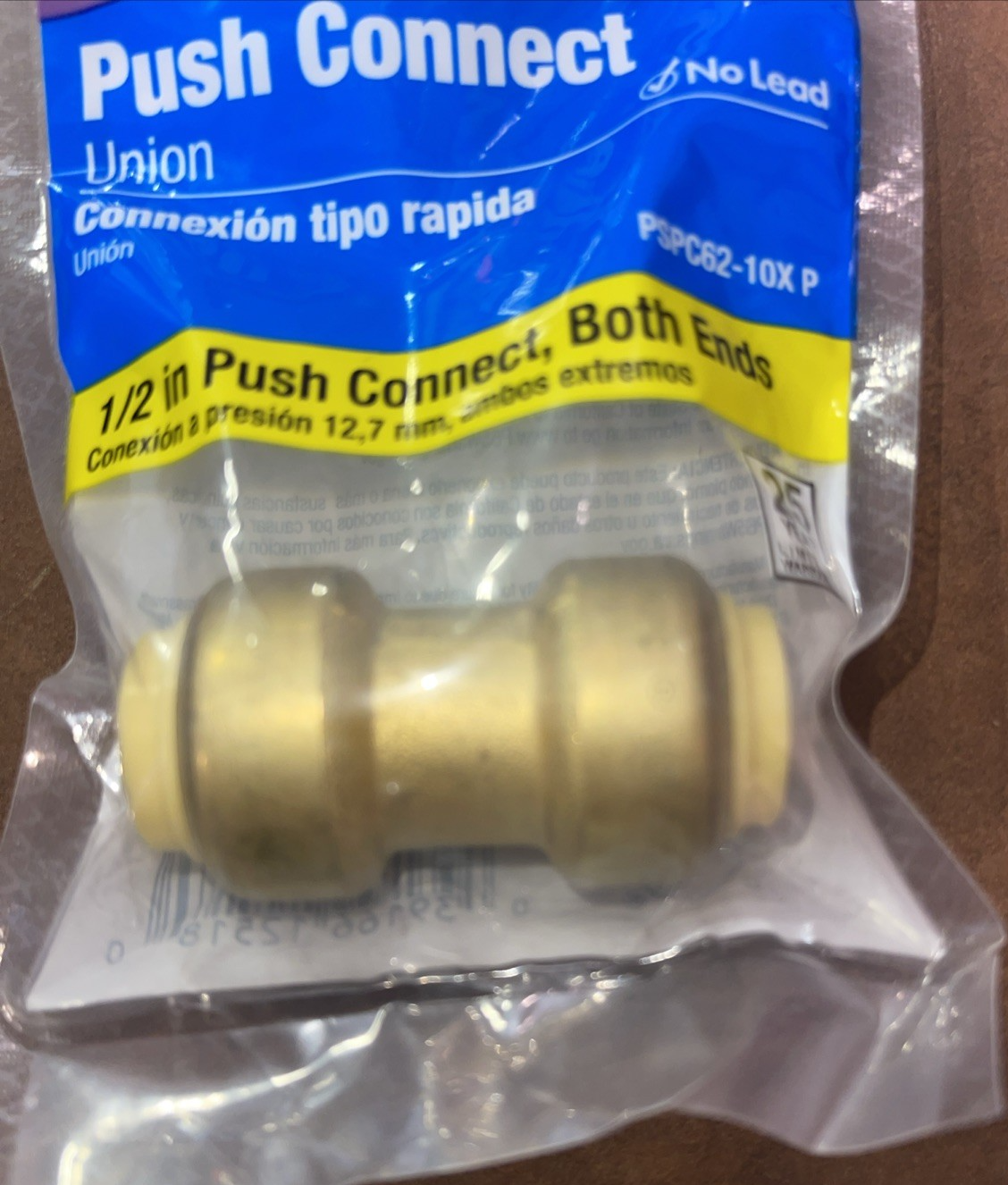5 Pack - Plumb Shop 1/2 in. Push Connect Union, Both Ends, PC62-10X, New - Northside Material Brokers
