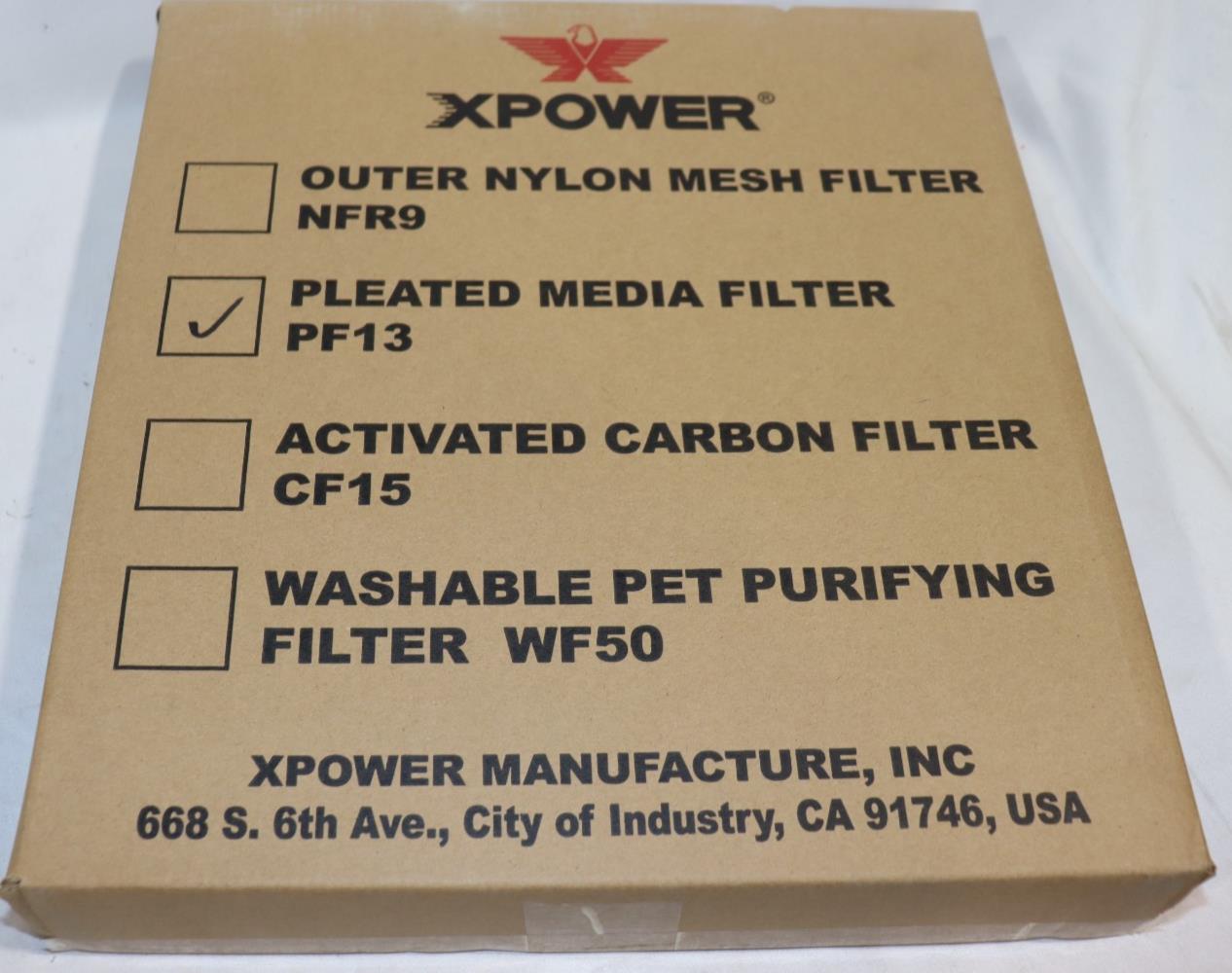 5 Pack XPOWER PF13 Air Scrubber 13″ x 13″ Pleated Media Filter - Northside Material Brokers