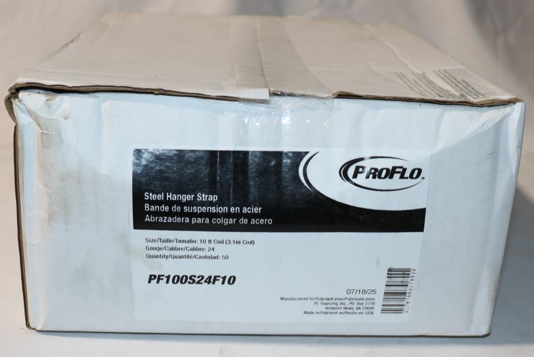 50 Pack - 24 Guage 10 Foot GALVANIZED HANGER STRAP PROFLO PF100524f10 - Northside Material Brokers
