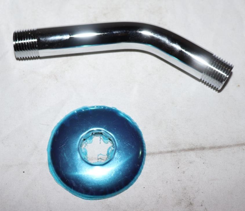6 Inch Shower Arm and Flange - Chrome - Northside Material Brokers