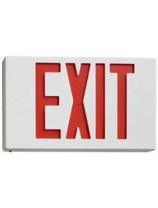 6 PACK - LED Exit Sign Navilite NXPB3RWH 120/277 Volt, Universal Mount - Northside Material Brokers